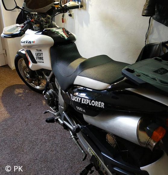 Čalounění a zpohodlnění sedla na motocykl Cagiva Elefant 900ie, foto od zákazníka